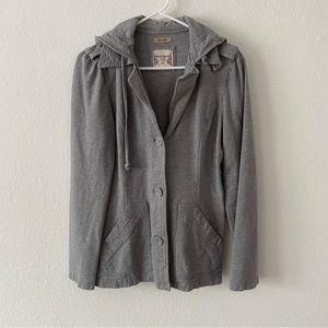 Ruff Hewn Women’s Size M Gray Jacket With Hoodie